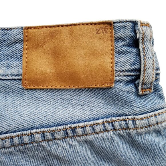Zara Woman Medium Rise Relaxed Fit Distressed Soft Jeans 100% Cotton Size 8 - Picture 9 of 16